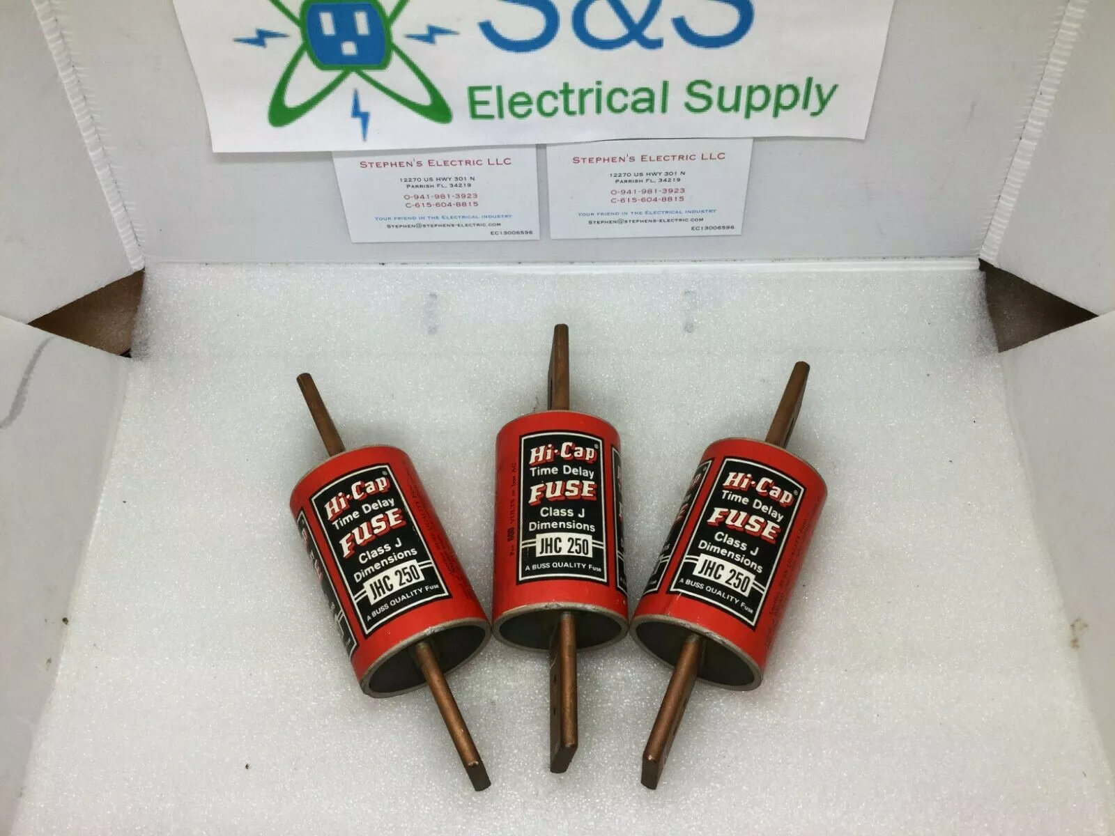 (1) Buss Hi Cap Jhc250 250-Amp Time Delay Fuse