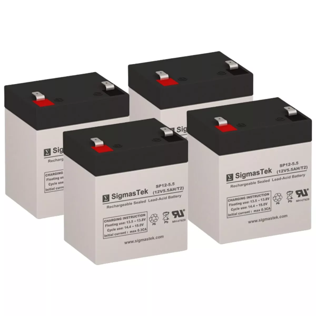 12 Volt 5.5 Amp F2SLA Batteries - Set of 4