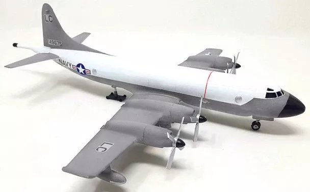 Atlantis Models - 1/115 Lockheed P-3A Orion US Navy Anti Submarine Patrol Plastic Model Airplane Kit, Skill Level 2