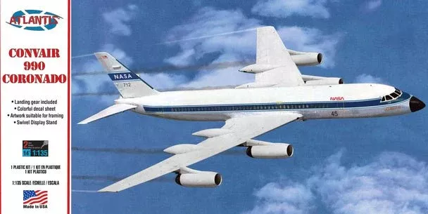 Atlantis Models - 1/135 Convair 990 Jet Airliner Plastic Model Kit