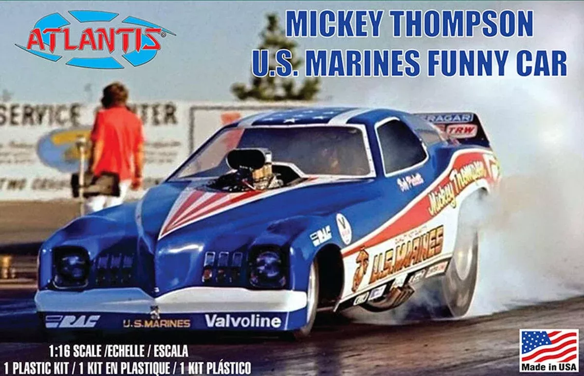 Atlantis Models - 1/16 Mickey Thompson Marines Funny Car Plastic Model Kit