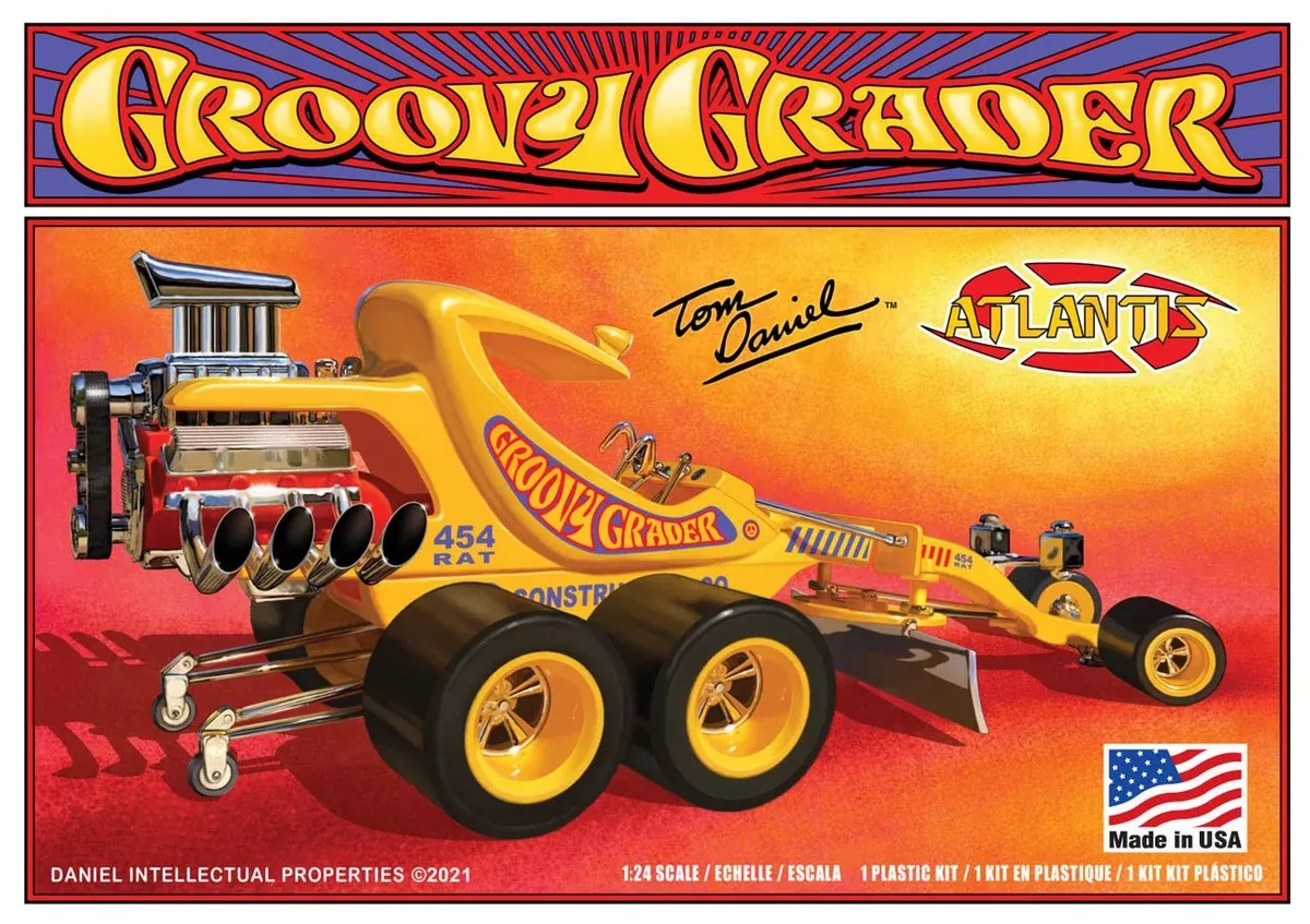 Atlantis Models - 1/24 Tom Daniel Groovy Grader Tom Daniel Plastic Model Kit, Skill Level 2