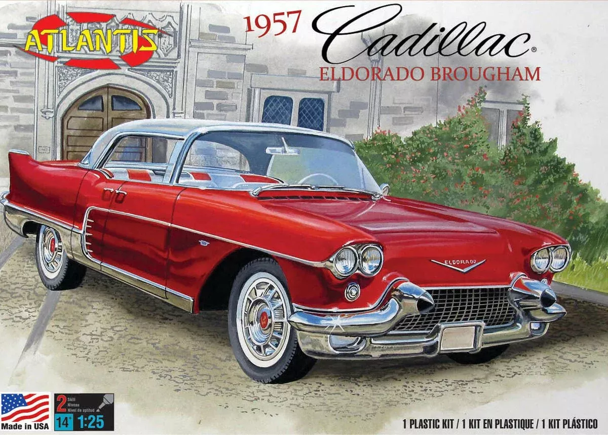 Atlantis Models - 1/25 1957 Cadillac Eldorado Brougham Plastic Model Kit, Skill Level 2