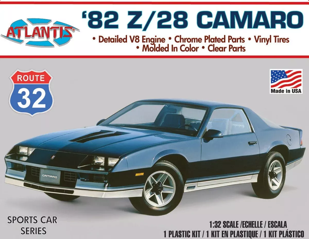 Atlantis Models - 1/32 1982 Chevy Camaro Route 32 Plastic Model Kit, Skill Level 2