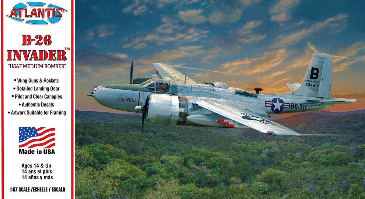 Atlantis Models - 1/67 Scale B-26 Invader Bomber