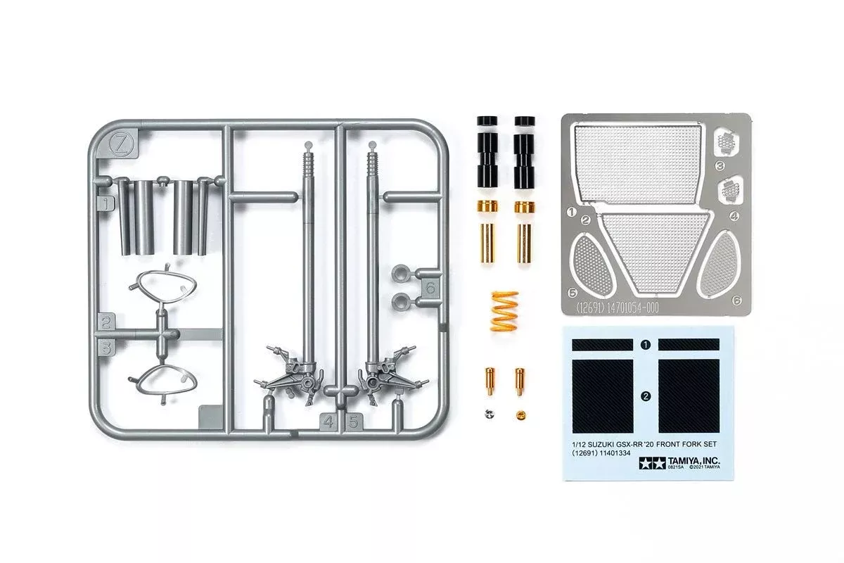 Tamiya - 1/12 Suzuki GSX-RR '20, Plastic Model, Front Fork Set