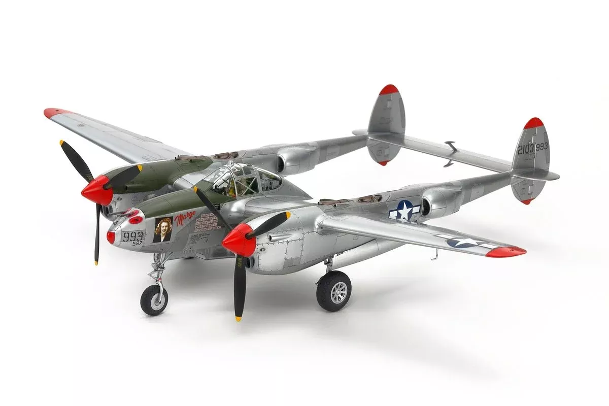 Tamiya - 1/48 Aircraft Lockheed P-38 J Lightning Plastic Model Kit